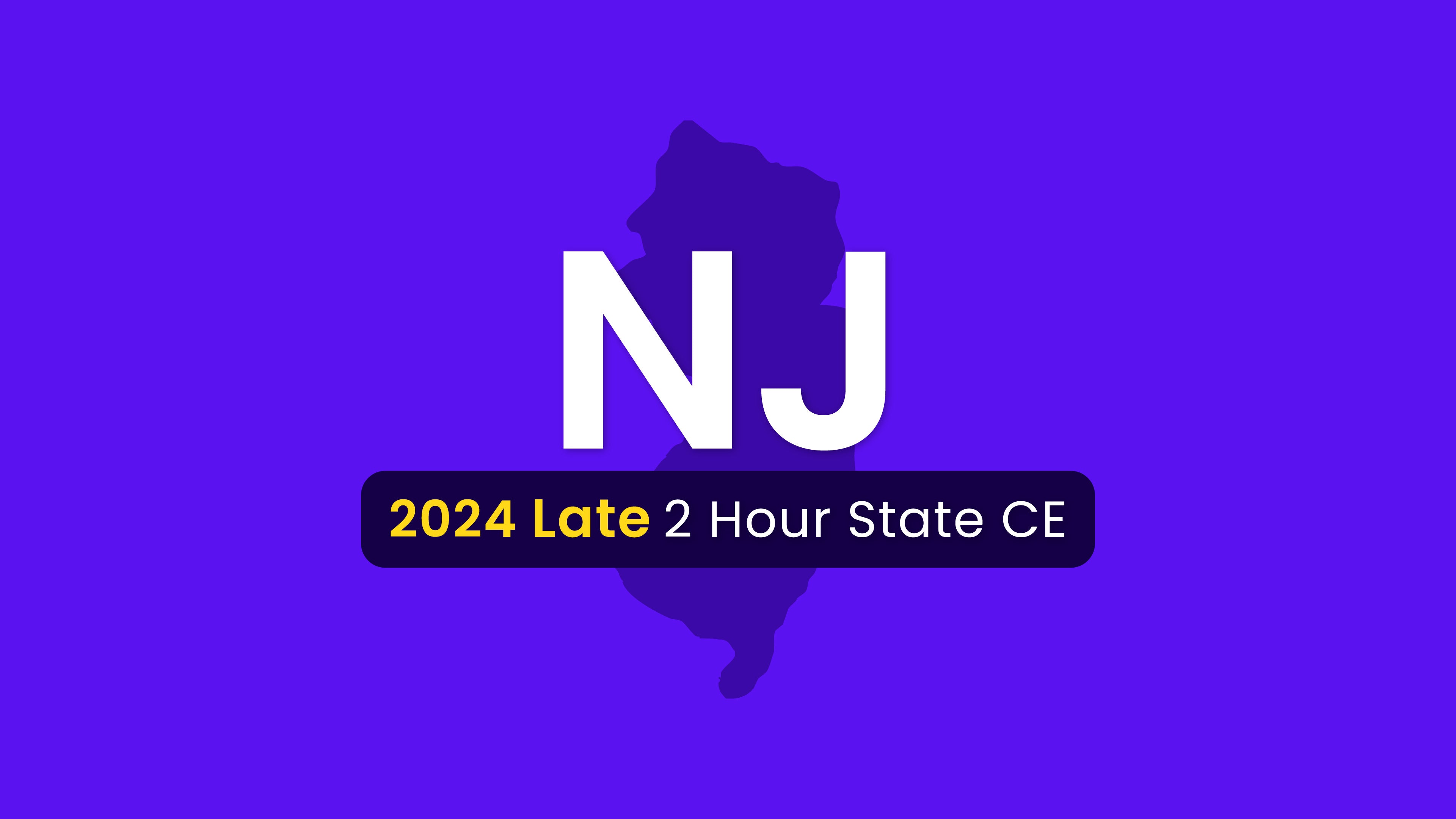 NMLS Late CE 2 Hour New Jersey SAFE CE 2024 (15660)